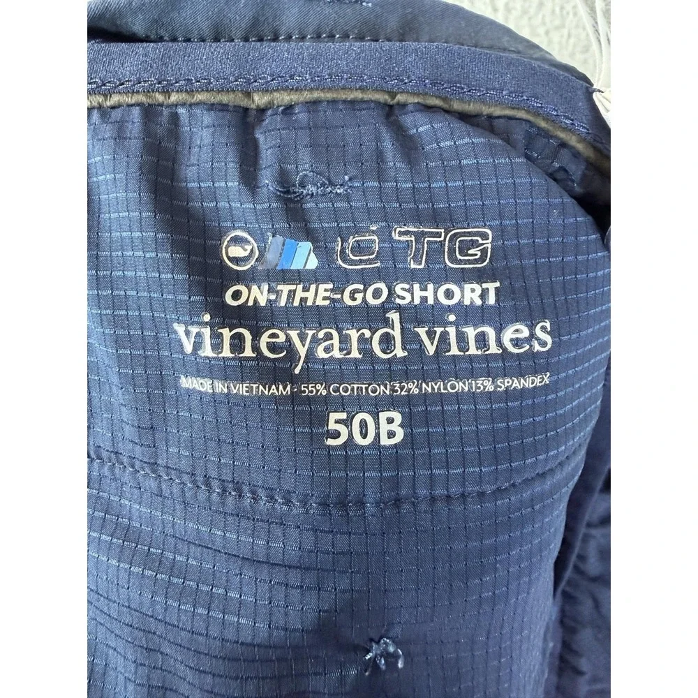 Vineyard Vines On-The-Go Shorts Mens 50 Blue Stretch Chino 10 Inseam Big Tall